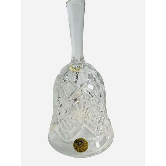 Vintage RCR Cut Crystal Hand Bell Dinner Royal Crystal Rock - Picture 1 of 10